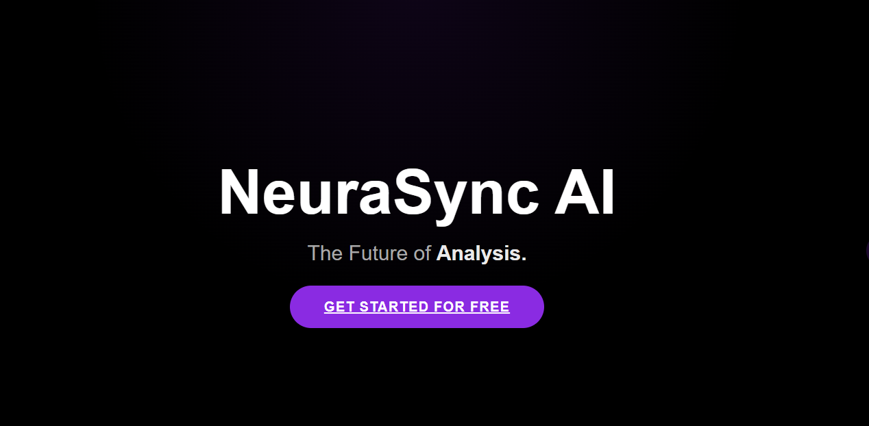 AI landing page design by Monis Jamal - Futuristic startup website